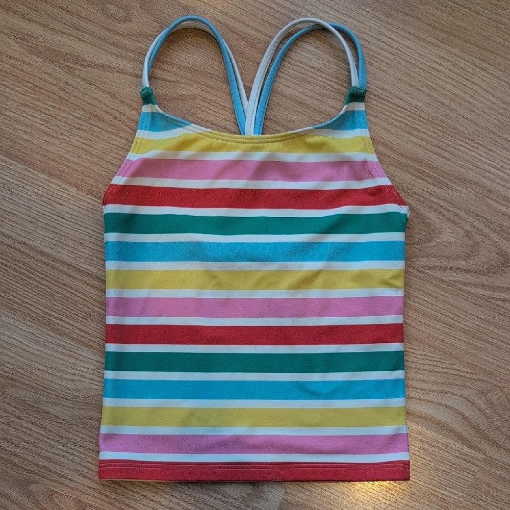 Boden Colorful Striped Kids Bikini Top
